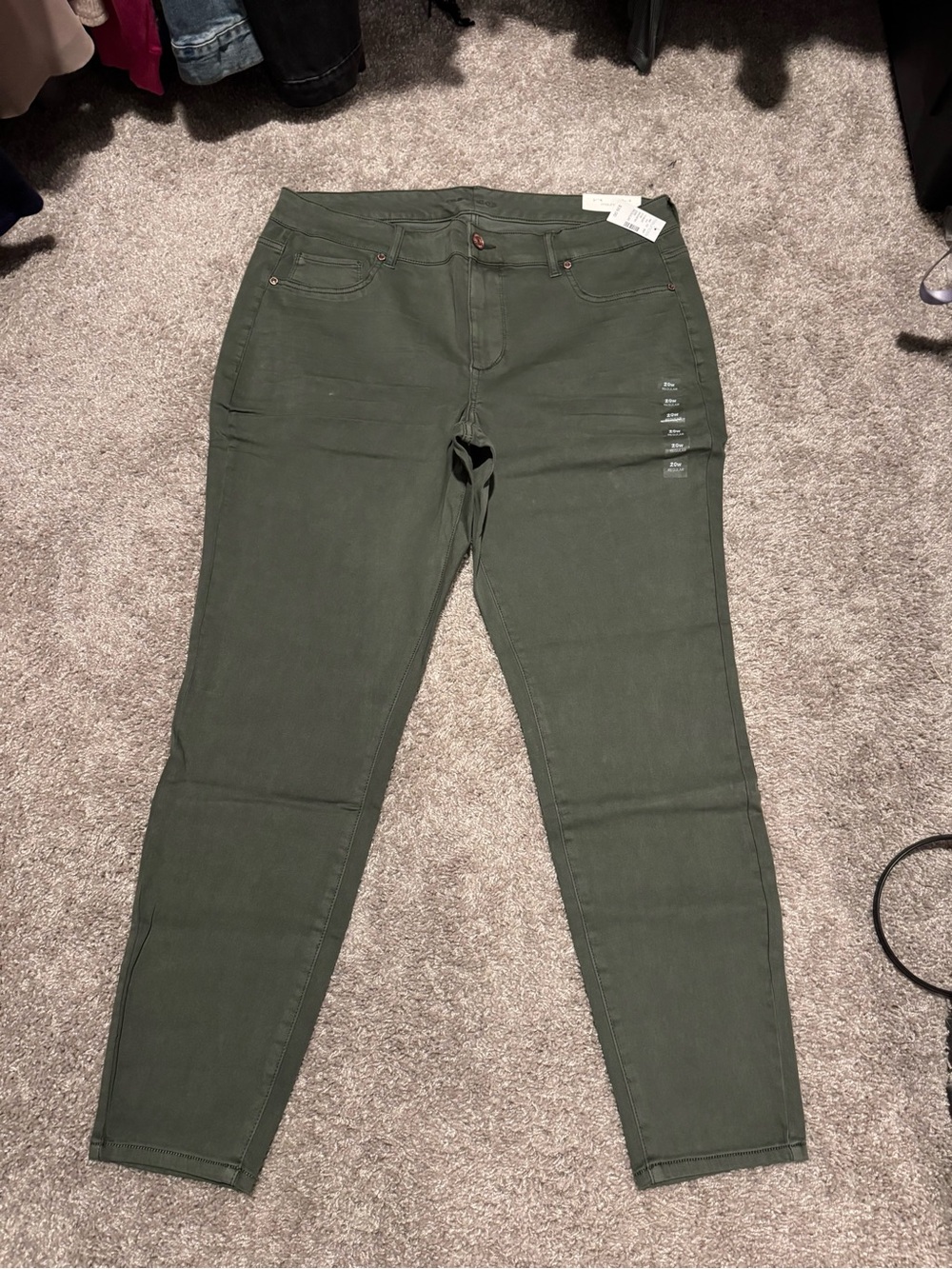 Maurices Olive Green Skinny Jeans for Women
